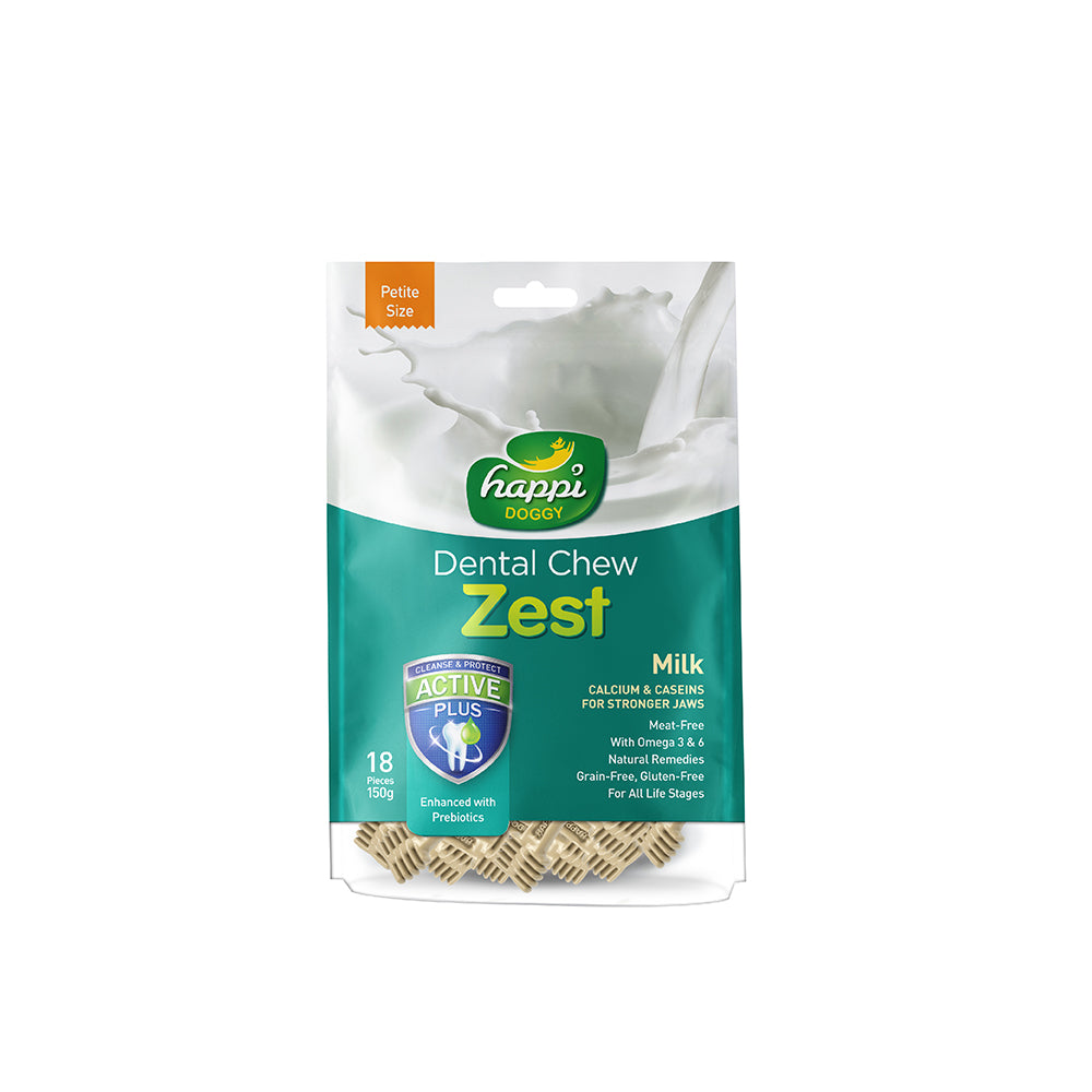 Happi Doggy Zest Petite 2.5-Inch Dental Chew 150g