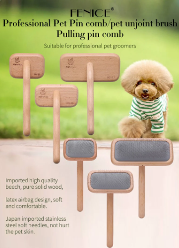 Fenice Professional Beech Wood Pet Slicker Brush