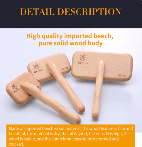Fenice Professional Beech Wood Pet Slicker Brush