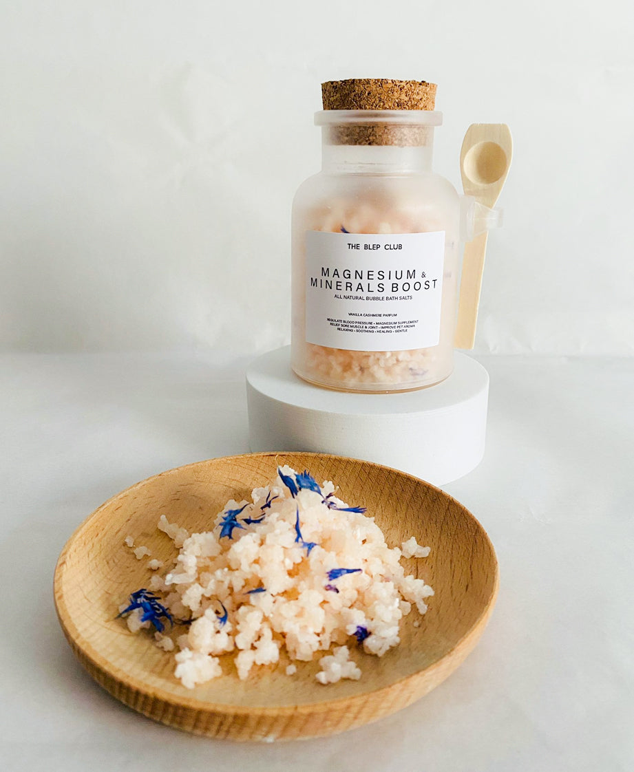 Bubble Bath Salts | Magnesium & Minerals Boost (Vanilla Cashmere Parfum)