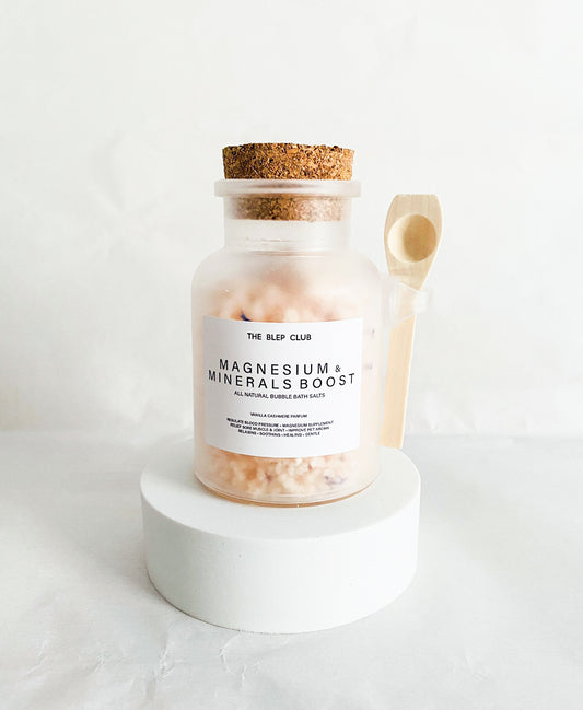 Bubble Bath Salts | Magnesium & Minerals Boost (Vanilla Cashmere Parfum)
