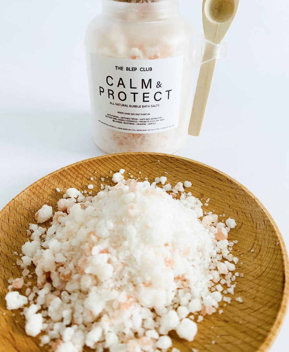 Bubble Bath Salt | Calm & Protect (Wood Sage Sea Salt Parfum)