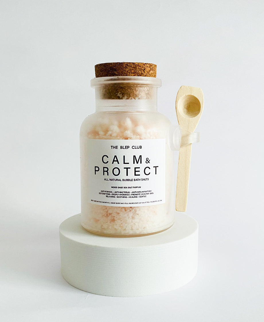 Bubble Bath Salt | Calm & Protect (Wood Sage Sea Salt Parfum)